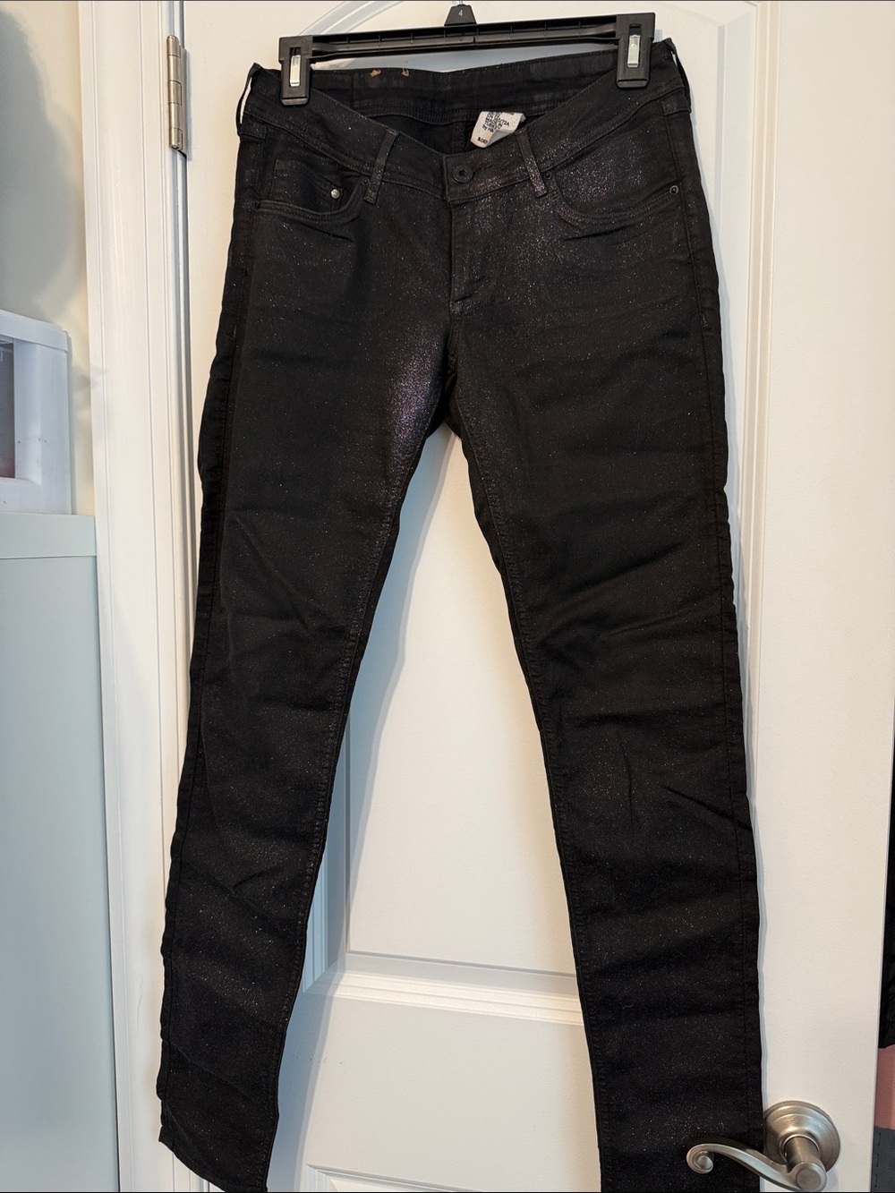 H&M Black Skinny Jeans with Subtle Sparkle